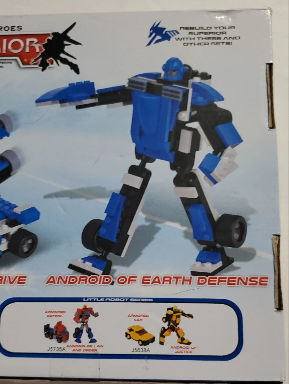 3-in-1 Blue and White Kids Building Set - Cool Builders